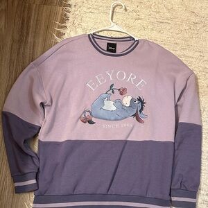 Box Lunch Disney Eeyore Lavender and Violet Crewneck Sweater